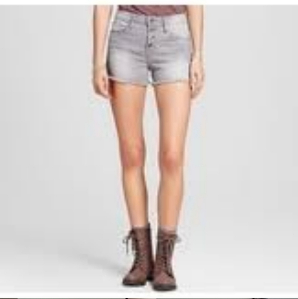Mossimo Gray Denim High Rise Shorts Size 2 - Picture 6 of 6